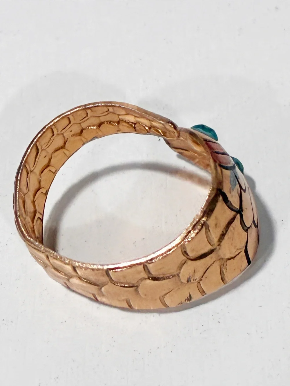 Adjustable Gold Tone Thin Metal Snake Accent Ring Jewelry
